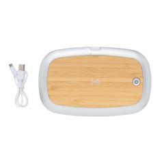 Vue Boîte de stérilisation UV-C avec chargeur sans fil 5W Rena de couleur gris| Krokrodeal