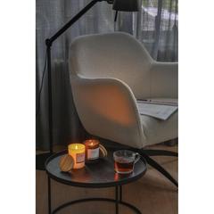 Vue Bougie parfumée avec couvercle en bambou Ukiyo de couleur blanc| Krokrodeal