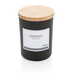 Vue Bougie parfumée avec couvercle en bambou Ukiyo de couleur noir| Krokrodeal