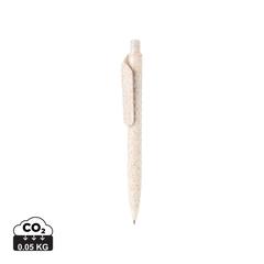 Vue Stylo en fibre de paille de couleur blanc| Krokrodeal