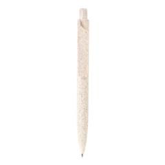 Vue Stylo en fibre de paille de couleur blanc| Krokrodeal