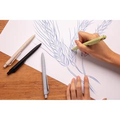 Vue Stylo en fibre de paille de couleur blanc| Krokrodeal