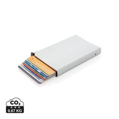Vue Porte cartes anti-RFID en aluminium de couleur gris| Krokrodeal