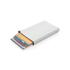 Vue Porte cartes anti-RFID en aluminium de couleur gris| Krokrodeal