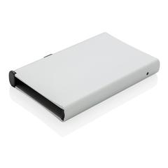 Vue Porte cartes anti-RFID en aluminium de couleur gris| Krokrodeal