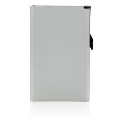 Vue Porte cartes anti-RFID en aluminium de couleur gris| Krokrodeal