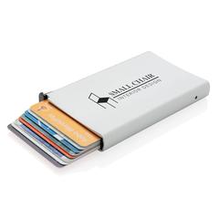 Vue Porte cartes anti-RFID en aluminium de couleur gris| Krokrodeal