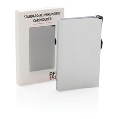 Vue Porte cartes anti-RFID en aluminium de couleur gris| Krokrodeal