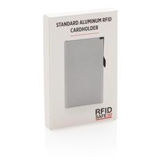 Vue Porte cartes anti-RFID en aluminium de couleur gris| Krokrodeal