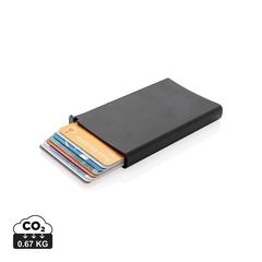 Vue Porte cartes anti-RFID en aluminium de couleur noir| Krokrodeal