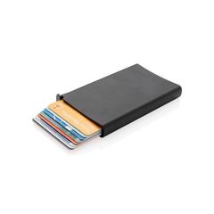 Vue Porte cartes anti-RFID en aluminium de couleur noir| Krokrodeal