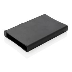 Vue Porte cartes anti-RFID en aluminium de couleur noir| Krokrodeal