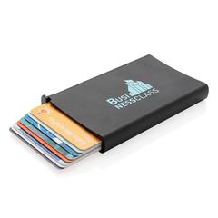Vue Porte cartes anti-RFID en aluminium de couleur noir| Krokrodeal