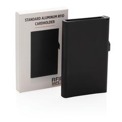 Vue Porte cartes anti-RFID en aluminium de couleur noir| Krokrodeal