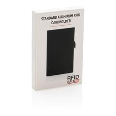Vue Porte cartes anti-RFID en aluminium de couleur noir| Krokrodeal