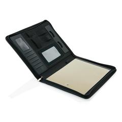 Vue Conférencier technique à fermeture à zip Essential de couleur noir| Krokrodeal