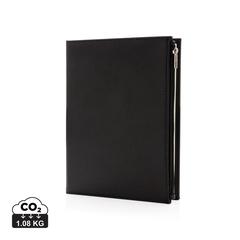 Vue Carnet de notes A5 avec poche à zip Swiss Peak de couleur noir| Krokrodeal