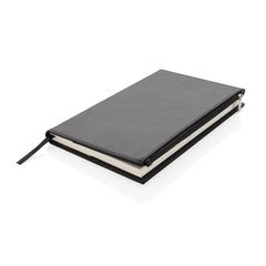 Vue Carnet de notes A5 avec poche à zip Swiss Peak de couleur noir| Krokrodeal