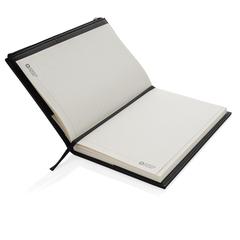 Vue Carnet de notes A5 avec poche à zip Swiss Peak de couleur noir| Krokrodeal