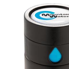 Vue Bouteille de suivi d'hydratation Aqua de couleur bleu| Krokrodeal