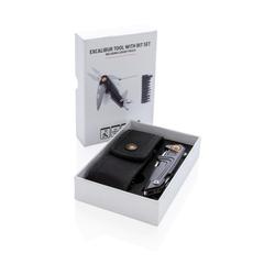 Vue Outil multifonctions avec jeu d'embouts Excalibur de couleur noir| Krokrodeal