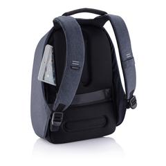 Vue Sac à dos antivol Bobby Hero Regular de couleur bleu| Krokrodeal