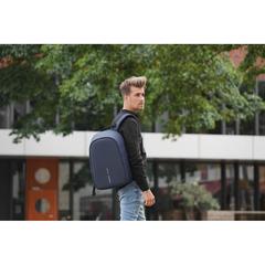 Vue Sac à dos antivol Bobby Hero Regular de couleur bleu| Krokrodeal