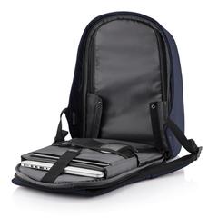 Vue Sac à dos antivol Bobby Hero Regular de couleur bleu| Krokrodeal