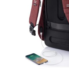 Vue Sac à dos antivol Bobby Hero Regular de couleur rouge| Krokrodeal