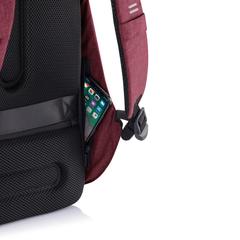 Vue Sac à dos antivol Bobby Hero Regular de couleur rouge| Krokrodeal
