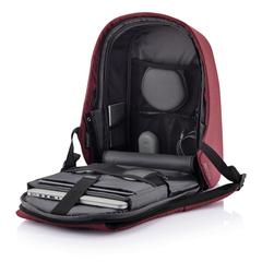Vue Sac à dos antivol Bobby Hero Regular de couleur rouge| Krokrodeal