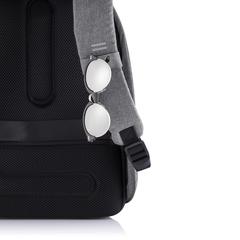 Vue Sac à dos antivol Bobby Hero Regular de couleur gris| Krokrodeal