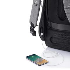 Vue Sac à dos antivol Bobby Hero Regular de couleur gris| Krokrodeal