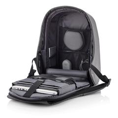 Vue Sac à dos antivol Bobby Hero Regular de couleur gris| Krokrodeal