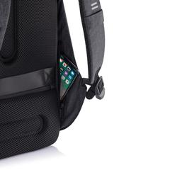 Vue Sac à dos antivol Bobby Hero Regular de couleur noir| Krokrodeal