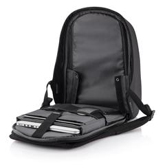 Vue Sac à dos antivol Bobby Hero Regular de couleur noir| Krokrodeal