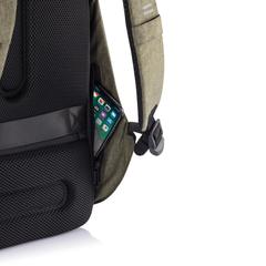 Vue Sac à dos antivol Bobby Hero Regular de couleur vert| Krokrodeal