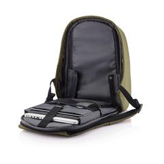 Vue Sac à dos antivol Bobby Hero Regular de couleur vert| Krokrodeal