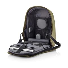 Vue Sac à dos antivol Bobby Hero Regular de couleur vert| Krokrodeal