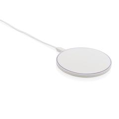 Vue Chargeur induction 10W en plastique recyclé RCS de couleur blanc| Krokrodeal