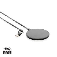 Chargeur induction 10W en plastique recyclé RCS publicitaire pas cher