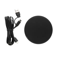 Vue Chargeur induction 10W en plastique recyclé RCS de couleur noir| Krokrodeal