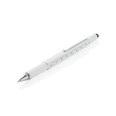 Vue Stylo outil 5 en 1 en aluminium de couleur blanc| Krokrodeal
