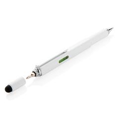 Vue Stylo outil 5 en 1 en aluminium de couleur blanc| Krokrodeal
