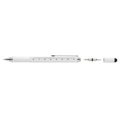 Vue Stylo outil 5 en 1 en aluminium de couleur blanc| Krokrodeal