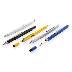 Vue Stylo outil 5 en 1 en aluminium de couleur blanc| Krokrodeal