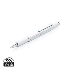 Vue Stylo outil 5 en 1 en aluminium de couleur gris| Krokrodeal
