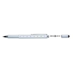 Vue Stylo outil 5 en 1 en aluminium de couleur gris| Krokrodeal