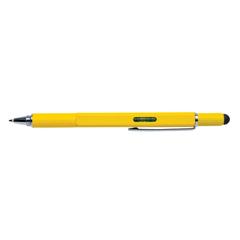 Vue Stylo outil 5 en 1 en aluminium de couleur jaune| Krokrodeal