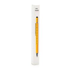Vue Stylo outil 5 en 1 en aluminium de couleur jaune| Krokrodeal